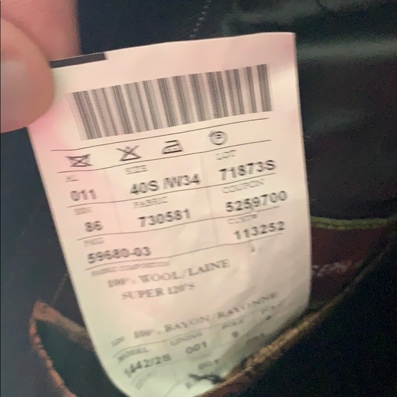 NWT!! Joseph Abboud black pinstripe suit coat 40S - Picture 5 of 8